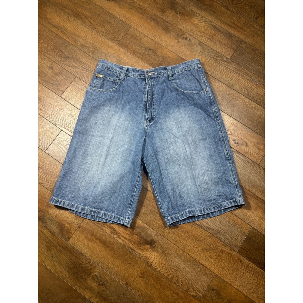 Southpole Mens Denim Shorts Size‎ 36 Blue Wash Classic Fit Casual Summer